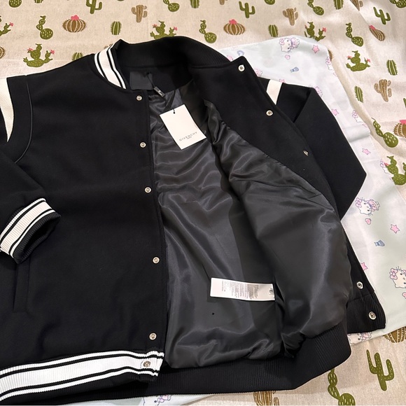Givenchy Black And White Color-Blocked Baseball Jacket - Picture 4 of 9